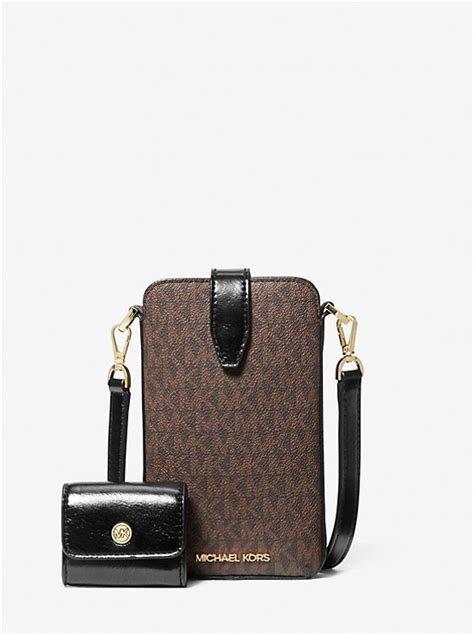 Jet Set Signature Logo Smartphone Crossbody Bag with